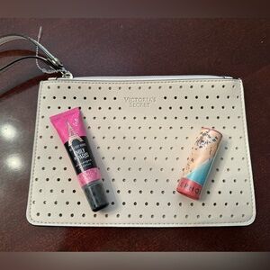 Victoria Secret Perforated Wristlet and Sephora Lip Bundle